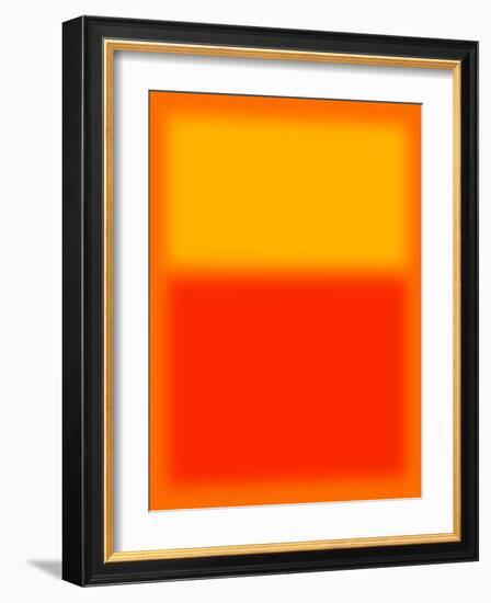 Orange and Red-Shelley Lake-Framed Art Print