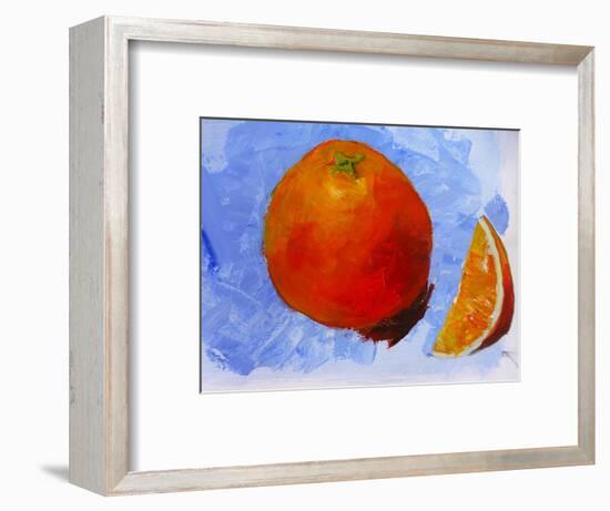 Orange and slice 2019 acrylic on paper-Sarah Thompson-Engels-Framed Giclee Print