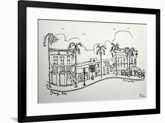 Orange Ave. in Coronado California. A wonderful shopping street, just a block from the beach.-Richard Lawrence-Framed Photographic Print