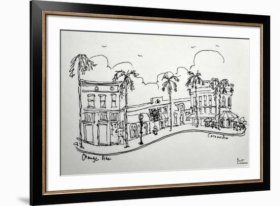 Orange Ave. in Coronado California. A wonderful shopping street, just a block from the beach.-Richard Lawrence-Framed Photographic Print