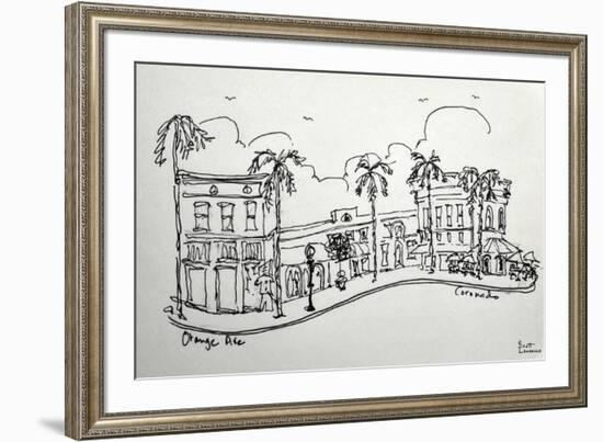 Orange Ave. in Coronado California. A wonderful shopping street, just a block from the beach.-Richard Lawrence-Framed Photographic Print