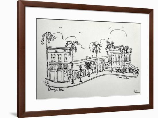 Orange Ave. in Coronado California. A wonderful shopping street, just a block from the beach.-Richard Lawrence-Framed Photographic Print