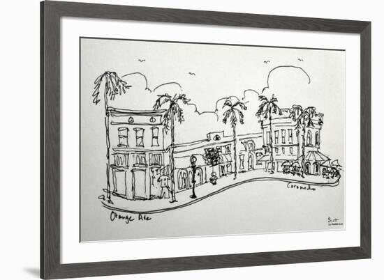 Orange Ave. in Coronado California. A wonderful shopping street, just a block from the beach.-Richard Lawrence-Framed Photographic Print