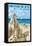 Orange Beach, Alabama - Sandcastle-Lantern Press-Framed Stretched Canvas