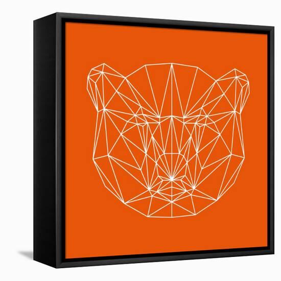 Orange Bear Polygon-Lisa Kroll-Framed Stretched Canvas