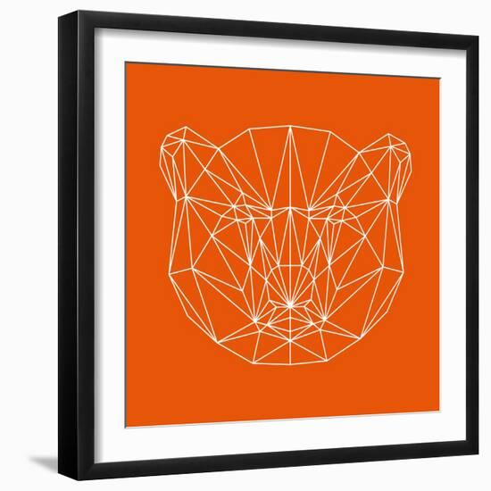 Orange Bear Polygon-Lisa Kroll-Framed Art Print