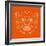 Orange Bear Polygon-Lisa Kroll-Framed Art Print