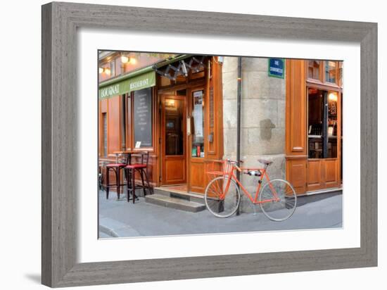 Orange Bicycle, Paris-Alan Blaustein-Framed Photographic Print