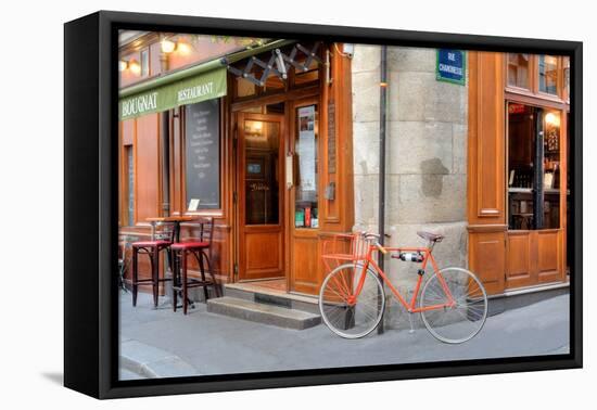 Orange Bicycle, Paris-Alan Blaustein-Framed Premier Image Canvas