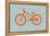 Orange Bicycle-NaxArt-Framed Stretched Canvas