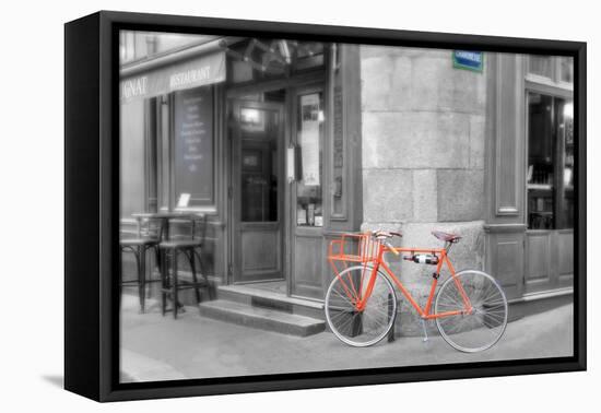 Orange Bicyclette-Alan Blaustein-Framed Premier Image Canvas