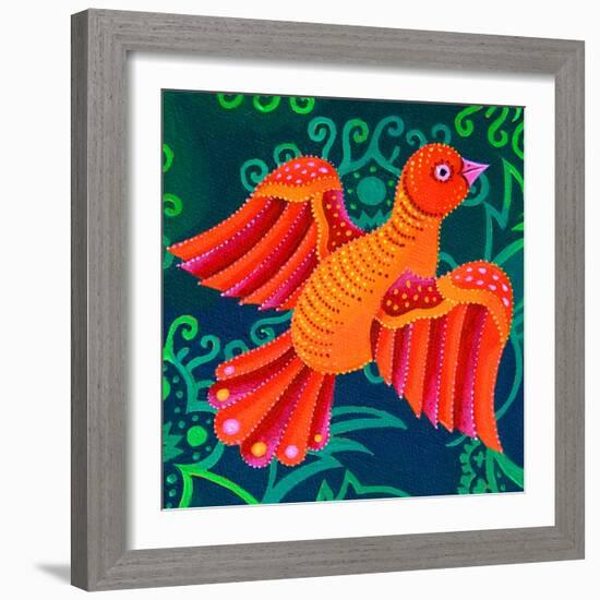 Orange Bird, 2019 (Oil on Canvas)-Jane Tattersfield-Framed Giclee Print