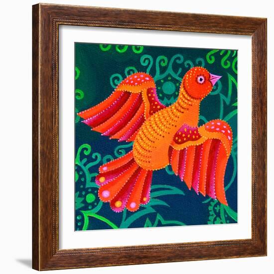 Orange Bird, 2019 (Oil on Canvas)-Jane Tattersfield-Framed Giclee Print