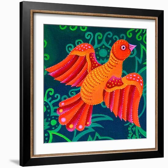 Orange Bird, 2019 (Oil on Canvas)-Jane Tattersfield-Framed Giclee Print