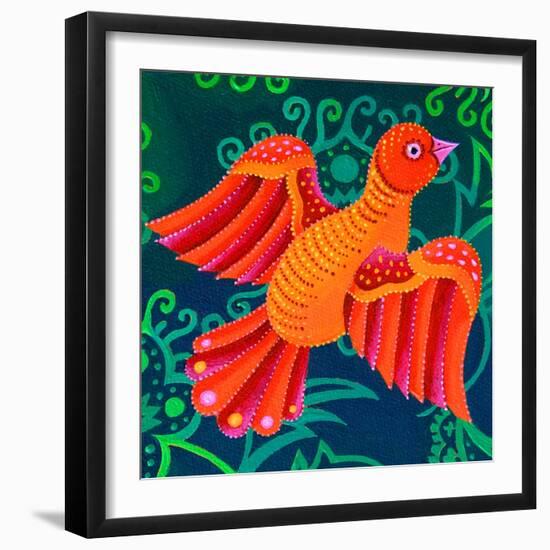 Orange Bird, 2019 (Oil on Canvas)-Jane Tattersfield-Framed Giclee Print