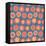 Orange Blue Doodle Seamless Flower Pattern-nad_o-Framed Stretched Canvas