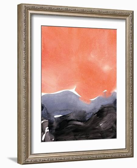 Orange Blue Graphite-Iris Lehnhardt-Framed Art Print