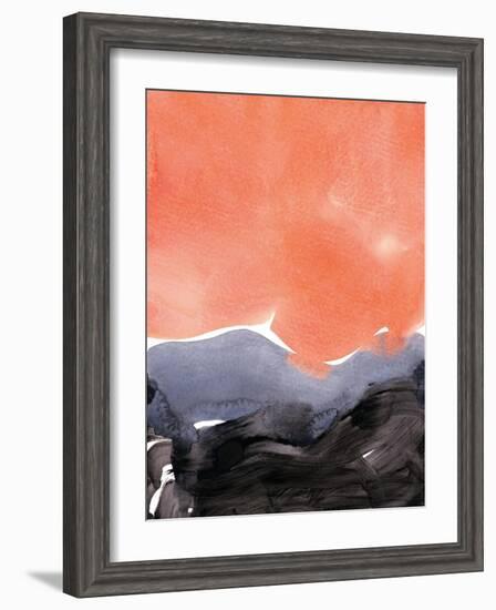 Orange Blue Graphite-Iris Lehnhardt-Framed Art Print