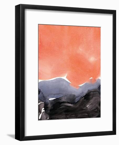 Orange Blue Graphite-Iris Lehnhardt-Framed Art Print