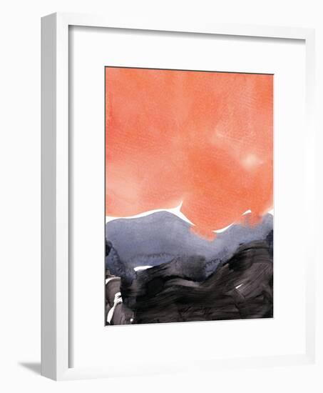 Orange Blue Graphite-Iris Lehnhardt-Framed Art Print