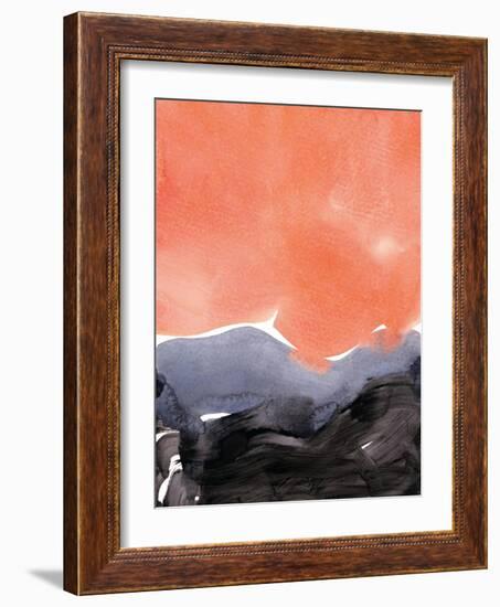 Orange Blue Graphite-Iris Lehnhardt-Framed Art Print