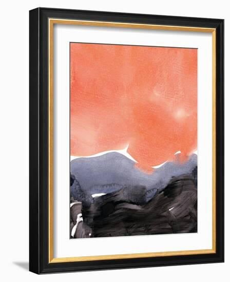 Orange Blue Graphite-Iris Lehnhardt-Framed Art Print