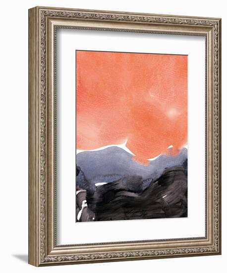 Orange Blue Graphite-Iris Lehnhardt-Framed Premium Giclee Print