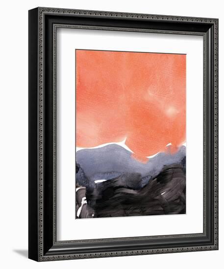 Orange Blue Graphite-Iris Lehnhardt-Framed Premium Giclee Print