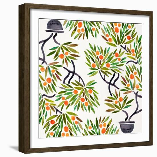 Orange Bonsai Orange Pattern-Cat Coquillette-Framed Giclee Print