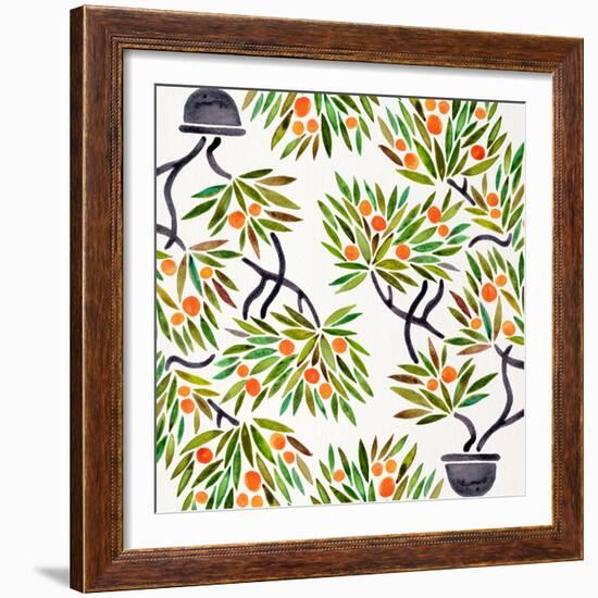 Orange Bonsai Orange Pattern-Cat Coquillette-Framed Giclee Print