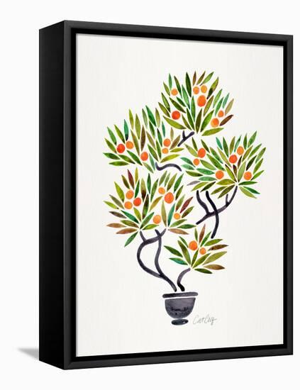 Orange Bonsai Orange-Cat Coquillette-Framed Premier Image Canvas