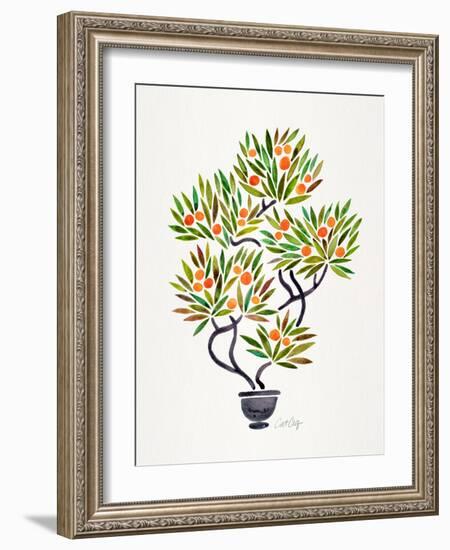 Orange Bonsai Orange-Cat Coquillette-Framed Giclee Print