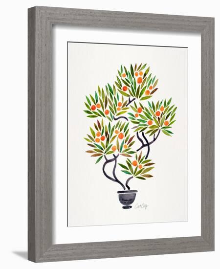 Orange Bonsai Orange-Cat Coquillette-Framed Giclee Print