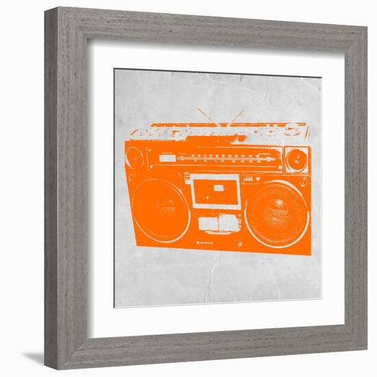 Orange Boom Box-NaxArt-Framed Art Print