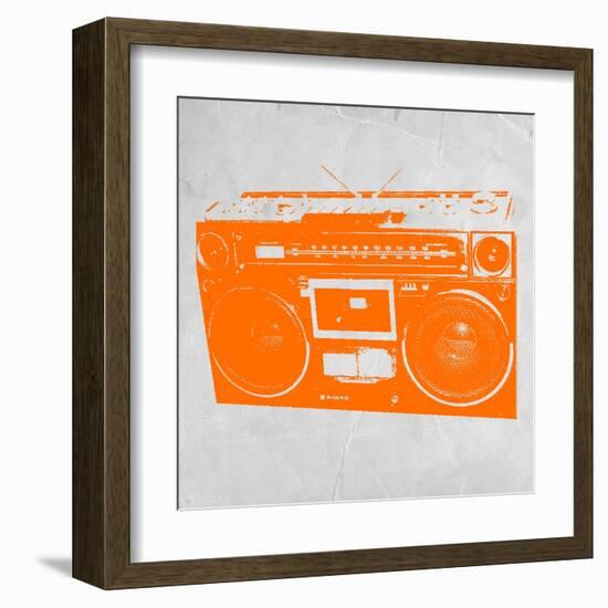 Orange Boom Box-NaxArt-Framed Art Print