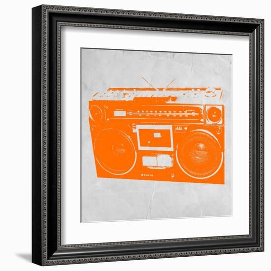 Orange Boom Box-NaxArt-Framed Art Print