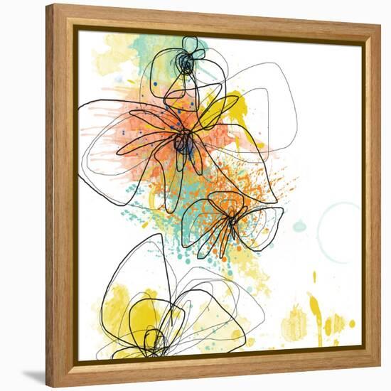 Orange Botanica-Jan Weiss-Framed Stretched Canvas