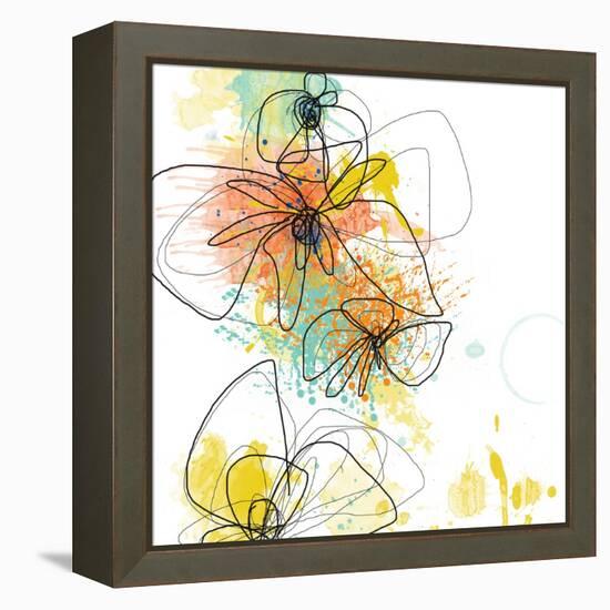 Orange Botanica-Jan Weiss-Framed Stretched Canvas