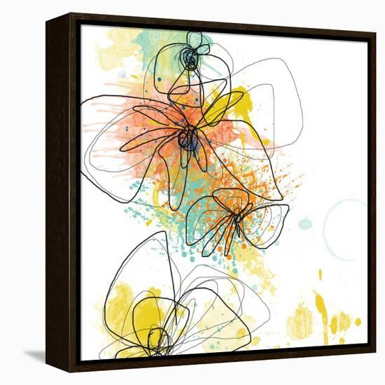 Orange Botanica-Jan Weiss-Framed Stretched Canvas