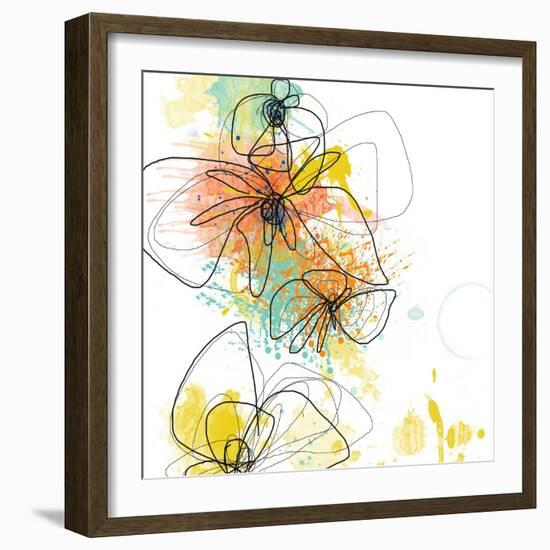 Orange Botanica-Jan Weiss-Framed Art Print