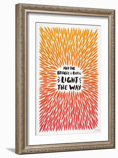 Orange Bridges Burn Burst-Cat Coquillette-Framed Art Print