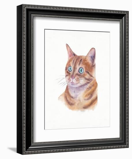 Orange Cat II-Melissa Wang-Framed Art Print