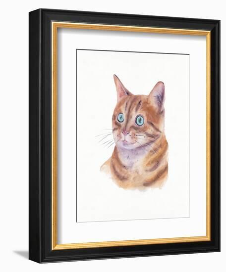 Orange Cat II-Melissa Wang-Framed Art Print