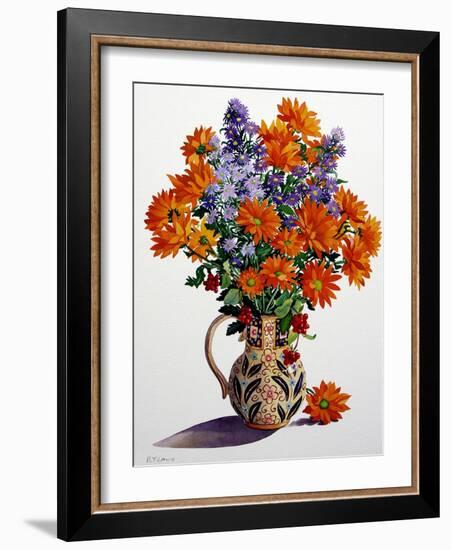 Orange Chrysanthemums-Christopher Ryland-Framed Giclee Print