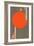 Orange Circle, Modern Shapes-null-Framed Art Print