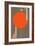 Orange Circle, Modern Shapes-null-Framed Art Print