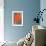 Orange Circle, Modern Shapes-null-Framed Art Print displayed on a wall