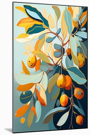 Orange Citrus Branch I-Avril Anouilh-Mounted Art Print