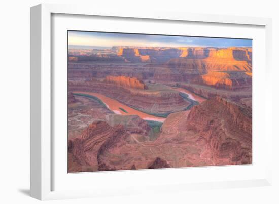 Orange Colorado River, Dead Horse Point, Utah Colored Water from Red Soil Runoff-Tom Till-Framed Photographic Print