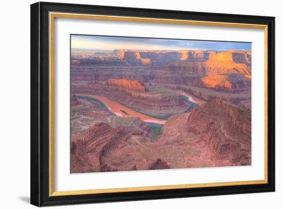 Orange Colorado River, Dead Horse Point, Utah Colored Water from Red Soil Runoff-Tom Till-Framed Photographic Print